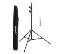 Walimex pro AIR 290 Deluxe Light Stand, Maximum Height 290 cm, Light Stand with Air Cushioning, Tripod with 7 kg Load Capacity, Aluminium Design, Tripod for Indoor and Outdoor Use