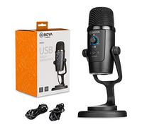 Walimex pro BOYA USB Desk Microphone PM500 I Ideal for Voice & Room Recordings I Condenser Microphone for Home Studio, Podcast, Streaming, Video Conferencing & Music I with Removable Table Stand