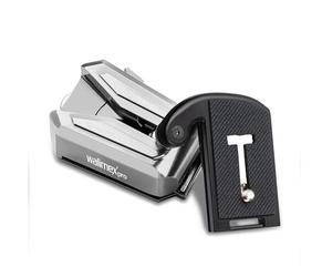 Walimex pro Camera Clip with V-Dock for Belt and Quick Release Plate I Metal Camera Holster I Arca-Swiss Compatible I V-Clip with Camera Security I Load up to 5 kg I for Belts up to 50 mm Wide
