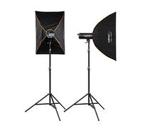 Walimex pro Campaigner 400 HS Double Set with Integrated 2.4 GHz Receiver, 400 Ws, Fast Burning Time, LED Modelling Light and User-Friendly Control Panel, High-Quality Aluminium Finish