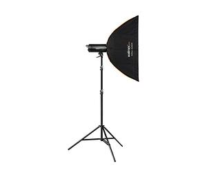 Walimex pro Campaigner 600 HS Single Set with Integrated 2.4 GHz Receiver, 600 Ws, Fast Burning Time, LED Modelling Light and User-Friendly Control Panel, High-Quality Aluminium Finish