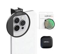 Walimex pro Filter Holder 67 mm for Smartphone Cameras, Includes Diffusion Filter 67 mm, Cold Shoe Mount for LEDs and Microphones, Camera Accessories for Professional Photography with Smartphones