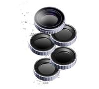 Walimex pro Filter Set for DJI OSMO Action CPL/ND MC - Kit consisting of ND4 ND8 ND16 ND32 and polarising filter 16x multi-coated glass scratch-resistant oil-resistant water-resistant aluminium frame