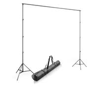 Walimex pro Hintergrundsystem XXL 190-465cm - extrem stabiles & großes Profi Hintergrund-Set für Studio & Mobil I für Fotografie Video & Green Screen I Papier Stoff Vinyl & Leinwände I Höhe bis 400cm
