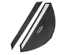 Walimex pro Studio Line Striplight SB QA for Elinchrom - Softbox Strip Light, Area 40 x 120 cm, 49.5 cm Deep, Foldable, with Grid, Indoor and Outdoor Diffuser, Speed Ring, for Studio Flash