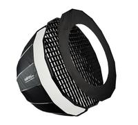 Walimex pro Studio Parabolic Softbox 120cm, 360° rotatable, easy to set up thanks to umbrella function, in rid, mask, Bowens adapter and transport bag, ideal for portraits and beauty shots