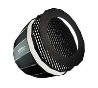 Walimex pro Studio Parabolic Softbox 90 cm 360° Rotatable Easy to Assemble Thanks to Umbrella Function, Includes Grid, Mask, Bowens Adapter and Transport Bag, Ideal for Portraits and Beauty Shots