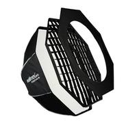 Walimex pro Studio Softbox Octagon 90 cm, 360° Rotation, Easy Assembly, Includes Grid, Mask, Bowens Adapter and Carry Bag, Ideal for Portraits and Beauty Shots