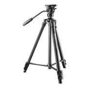 Walimex pro Video Tripod with Fluid Head, Smartphone Holder & Bag, Advanced 173 cm, Lightweight and Stable, 360° Panorama Function and Swivel Lock, for DSLR Camera, Camcorder and Mobile Phone up to 4