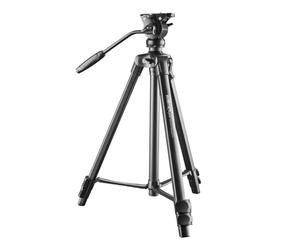 Walimex pro Video Tripod with Fluid Head, Smartphone Holder & Bag, Advanced 173 cm, Lightweight and Stable, 360° Panorama Function and Swivel Lock, for DSLR Camera, Camcorder and Mobile Phone up to 4