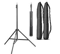 Walimex pro WT-803 Light Stand Set of 2, Adjustable Height up to 208 cm, Aluminium Tripod Light Stand with Bag + Adapter, Maximum Load Capacity 3.5 kg, Tripod for Photo Studios and Outdoor Use