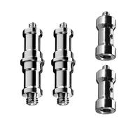 Walimex Set 2x Spigot Thread Adapter 3/8” to 1/4’’ and 2x Spigot Thread Adapter 3/8” to 1/4” Thread Adapter for Camera Accessories, Tripods, Photo Studios, Photoshoots and Photography