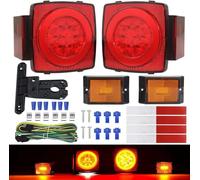 Wali's Paradise Waterproof LED Trailer Marker Tail Light Brake Stop Kit Rear Led Submersible Waterproof For Camper Truck RV Boat