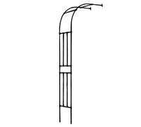 Walisk Heavy Duty Garden Archway Support For Roses Climbing Plants Outdoor, Black Steel, Semicircular, 60-240cm