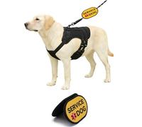 Walitefu Service Dog Patch & Leash Wrap - Double Sided Design, Highly Visible, Advanced Warning to Avoid Accidents for Working Dogs