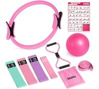 WALITO Pilates Ring Set for Women, Better Home Pilates Equipment Kit with Resistance Bands, Figure 8 Workout Bands, Magic Circle, Mini Ball, Compact Toning Fitness Essentials Starter Accessories Gift