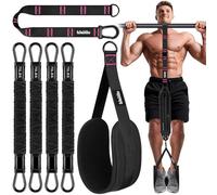 WALITO Resistance Bands Set - Exercise Bands with Handles, Door Anchor, Legs Ankle Straps, for Heavy Resistance Training, Physical Therapy, Muscle Training, Yoga, Home Workouts
