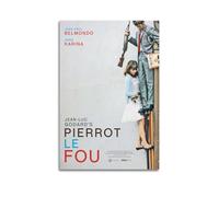 WALIYIAN Pierrot Le Fou Movie Poster Bedroom Living Room Wall Decor Poster Aesthetics Art Deco 16x24inch(40x60cm) Unframe-style