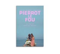 WALIYIAN Pierrot Le Fou Movie Poster Bedroom Living Room Wall Decor Poster Aesthetics Art Deco 20x30inch(50x75cm) Unframe-style