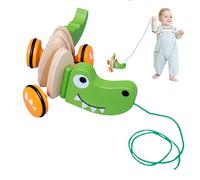 Walk Along Wood - 29x12x10cm Woods, Construction Pull Alongs Puppy Toys, Developmental Motor Skills Walking, Exploration Spirit Kids Toy, Cute Packaging Present Item | For Boys Children Play