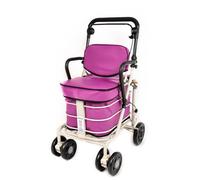 Walk and Rest Prestige Royal Backrest with Armrest Seat Shopper (Fully Assembled, Purple, Metal & PVC, 6.75kg, 45cm D x 31cm W x 0cm H, 25 Stone Capacity, 5 Year Frame Guarantee, Indoor Use)