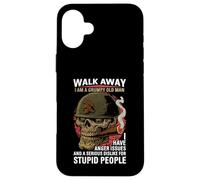 Walk Away I Am A Grumpy Old Man Anger Issues Funny Boomer Case for iPhone 16 Plus