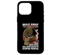 Walk Away I Am A Grumpy Old Man Anger Issues Funny Boomer Case for iPhone 16 Pro Max