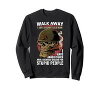 Walk Away I Am A Grumpy Old Man Anger Issues Funny Boomer Sweatshirt