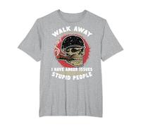 Walk Away I Am A Grumpy Old Man Funny Generation Boomer T-Shirt, Men's Big and Tall, Heather Grey, 4X Tall