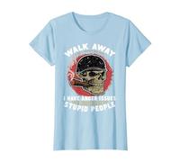Walk Away I Am A Grumpy Old Man Funny Generation Boomer T-Shirt, Women, Baby Blue, Medium