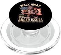 Walk Away I Am A Grumpy Old Man I Have Anger Issues Bigfoot PopSockets PopGrip for MagSafe
