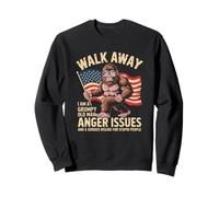 Walk Away I Am A Grumpy Old Man I Have Anger Issues Bigfoot Sweatshirt