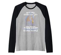Walk Away I'm A Grumpy Old Lady I Have Anger Issues Tshirt Raglan Baseball Tee
