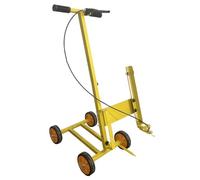 Walk-Behind Adjustable Line Striping Machine: Parking Lot Striper for Straight/Curved Lines - Inverted Spray Paint Line Marking Applicator