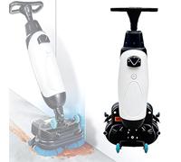 Walk Behind Commercial Cleaning Machine,17" Cleaning Width,90 Min Battery,3.5 Hour Fast Charging,360 Rpm,Coverage 13000 Sqft/H, Complete Set of Parts Grey