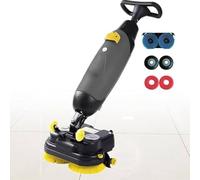 Walk Behind Commercial Cleaning Machine, 17" Cleaning Width, 90 Min Battery, 3.5 Hour Fast Charging, 360 Rpm, Coverage 13000 Sqft/H, Complete Set of Parts Grey
