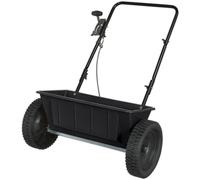 Walk Behind Drop Spreader - 27kg Capacity Hopper - Adjustable Feed System