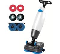 Walk Behind Floor Scrubber Dryer with 17-Inch Scrub Path, Dual Tanks, and High Coverage for Hard Surface Cleaning