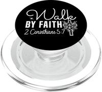Walk BY FAITH 2 Corinthians 5:7 Floral Inspirational Design PopSockets PopGrip for MagSafe