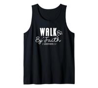 Walk By Faith 2 Corinthians 5:7 Inspirational Christian Tank Top