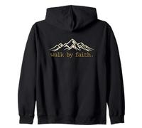 Walk by Faith 2 Corinthians 5:7 Inspirational Message Design Zip Hoodie