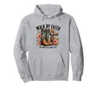 Walk By Faith Bible Verse Christian Jesus Design Pullover Hoodie