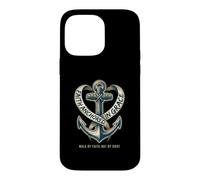 Walk By Faith Christian Anchor Cross Hope Design Case for iPhone 14 Pro Max