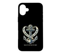 Walk By Faith Christian Anchor Cross Hope Design Case for iPhone 16 Plus