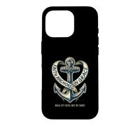 Walk By Faith Christian Anchor Cross Hope Design Case for iPhone 16 Pro