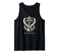 Walk By Faith Christian Anchor Cross Hope Design Tank Top