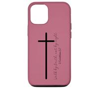 Walk by Faith Christian Cross Scripture Minimal Art Case for iPhone 12/12 Pro