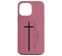 Walk by Faith Christian Cross Scripture Minimal Art Case for iPhone 13 Pro Max
