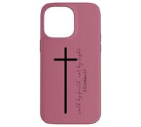 Walk by Faith Christian Cross Scripture Minimal Art Case for iPhone 14 Pro Max