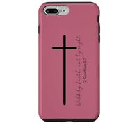Walk by Faith Christian Cross Scripture Minimal Art Case for iPhone 7 Plus/8 Plus